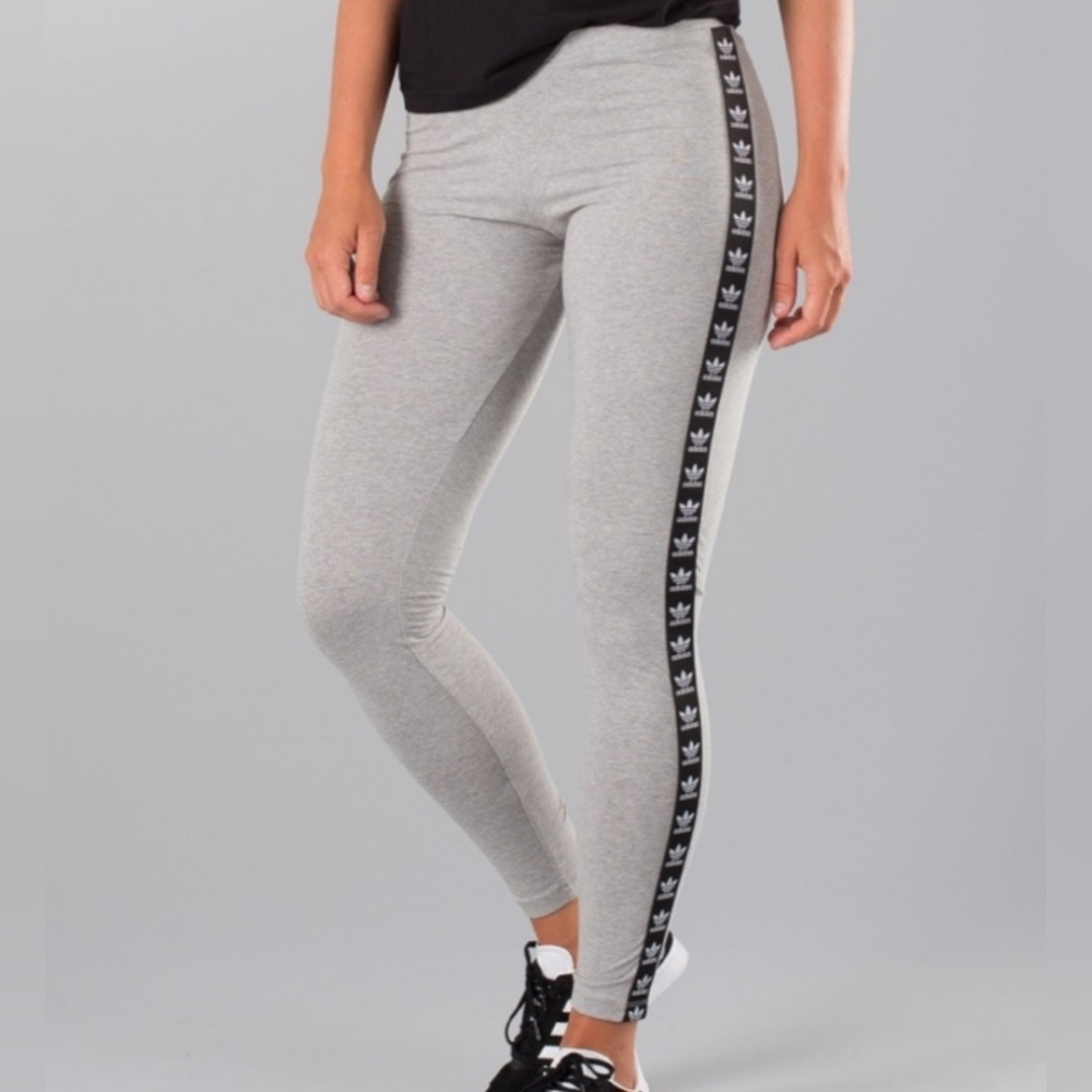 Adidas Originals Trefoil Leggings size small black and gray leggings adidas pant